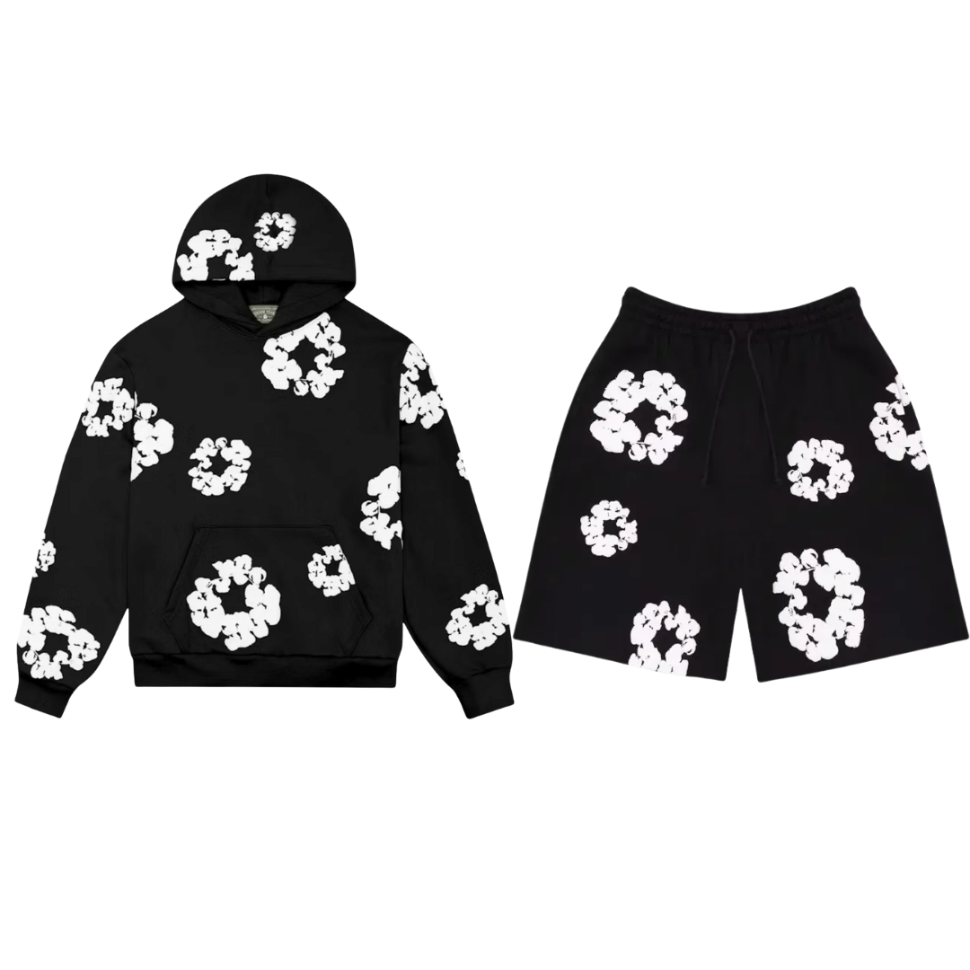 Conjunto Moletom Denim Tears - Preto